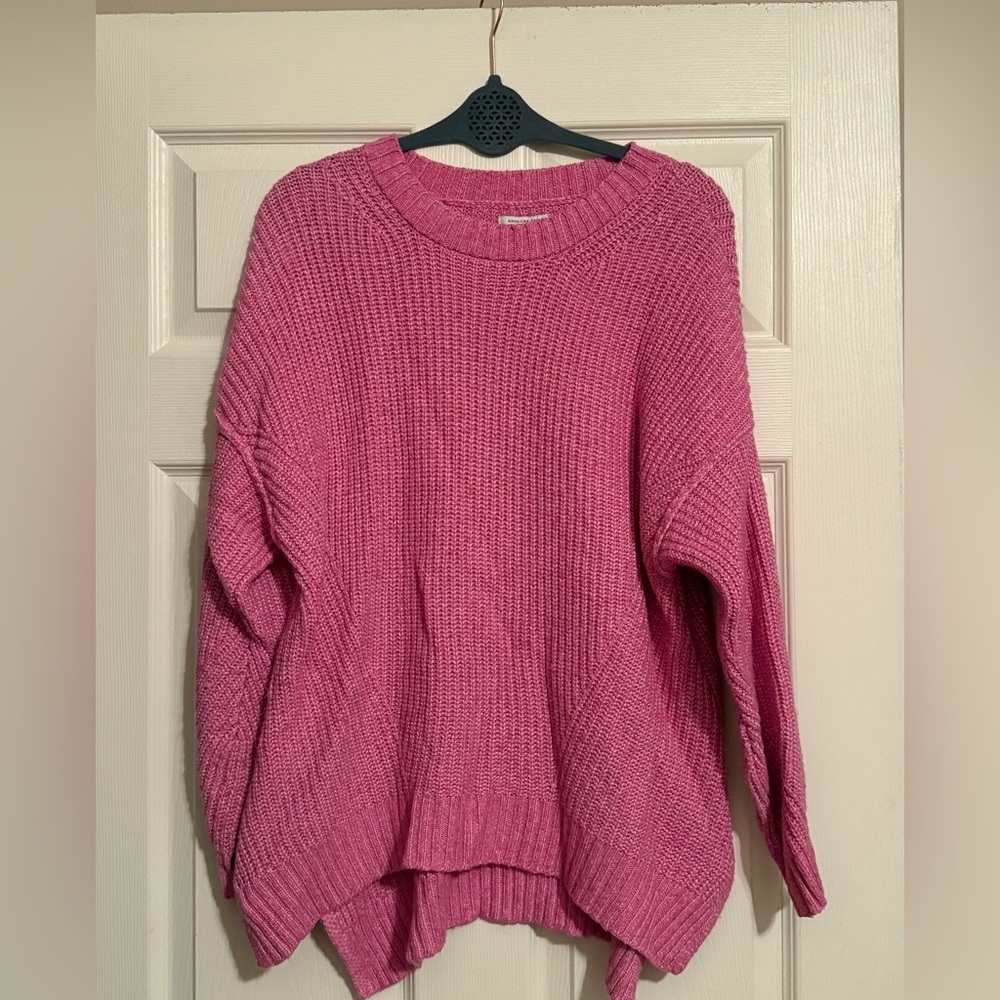 American Eagle Outfitters Pink Crew Neck Sweater